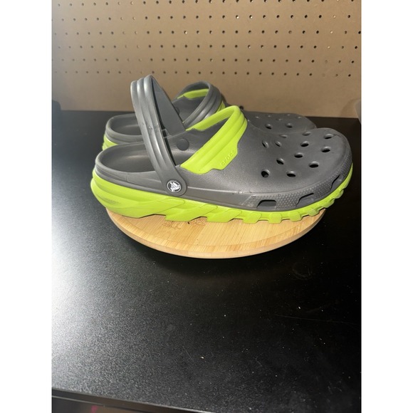 Crocs All Terrain‎ Size 12 Men Gray And Green EUC - Picture 4 of 7